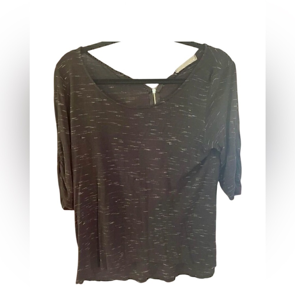 Olivia Moon Zipper Back Top Large